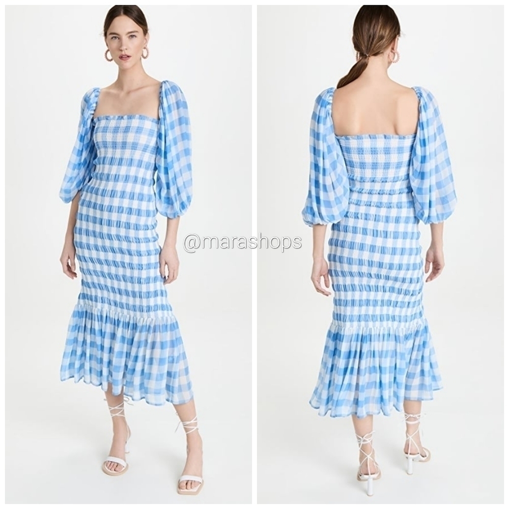 Sundress Pepita Gingham Smocked Dress